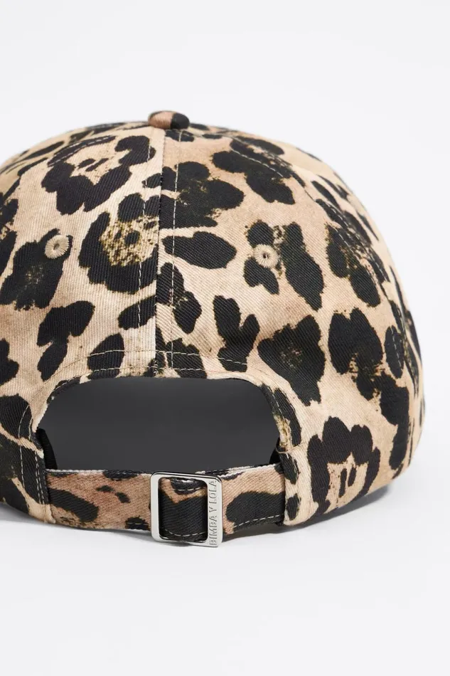 Animal Print Cotton Cap Leopard Natural Women Bimba Y Lola Hats And Caps Animal Print Cotton Cap Leopard Natural Women Bimba Y Lola Hats And Caps