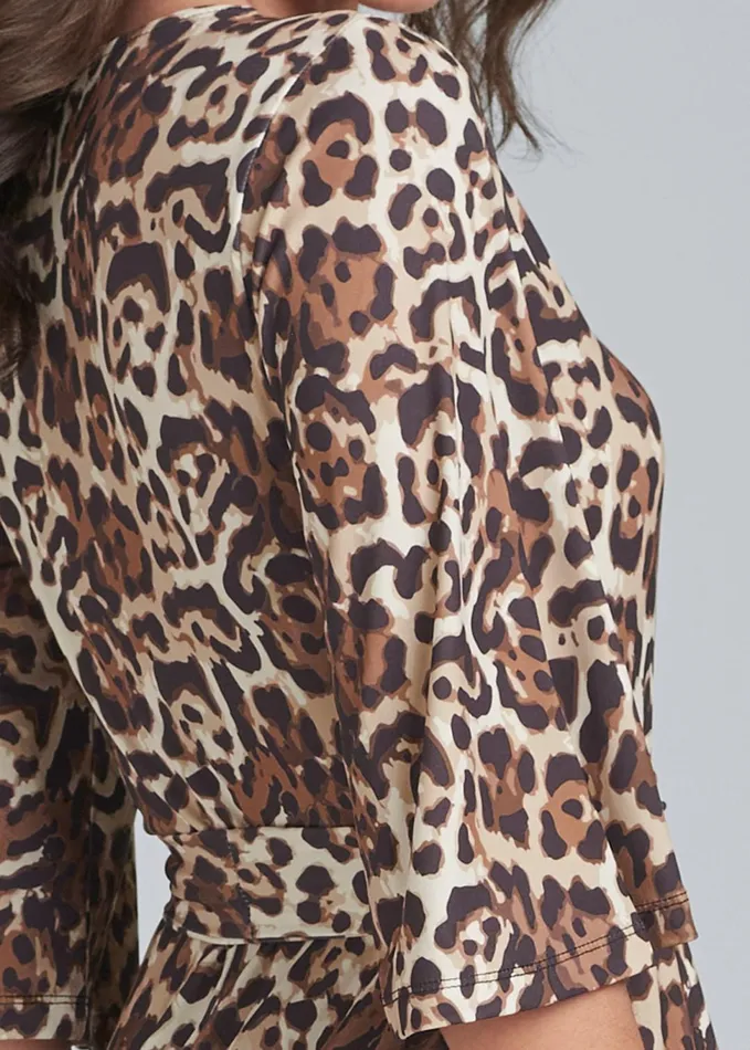 ANIMAL PRINT MAXI DRESS Brown Multi Women VENUS Maxi Dresses ANIMAL PRINT MAXI DRESS Brown Multi Women VENUS Maxi Dresses