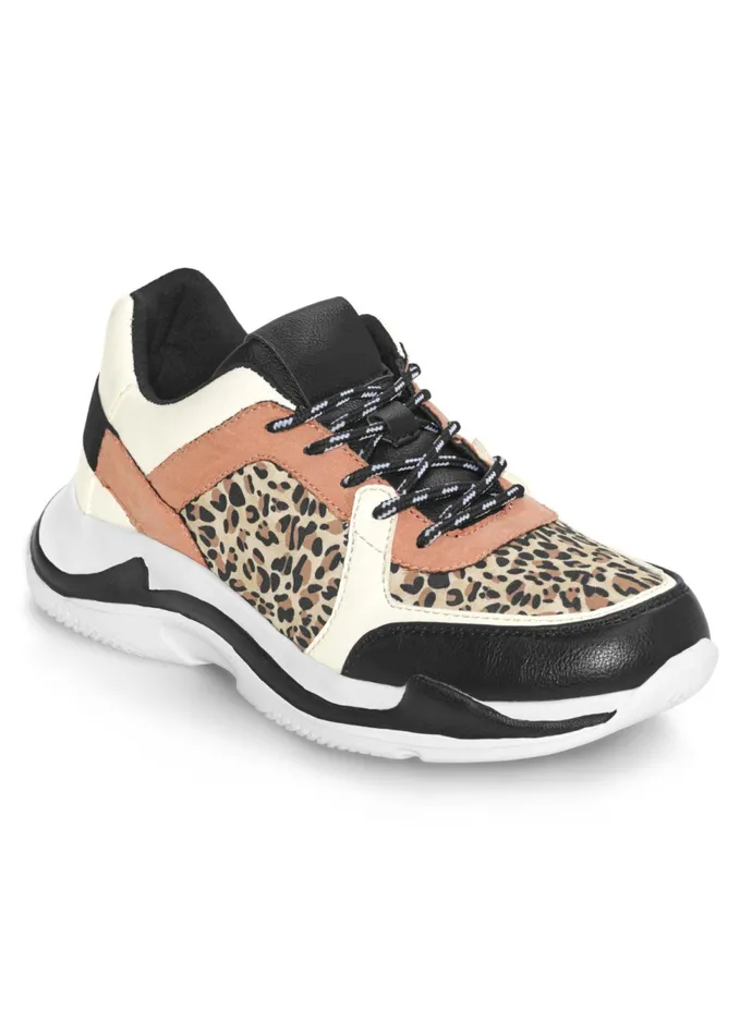 ANIMAL PRINT SNEAKERS Camel Multi Women VENUS Casual