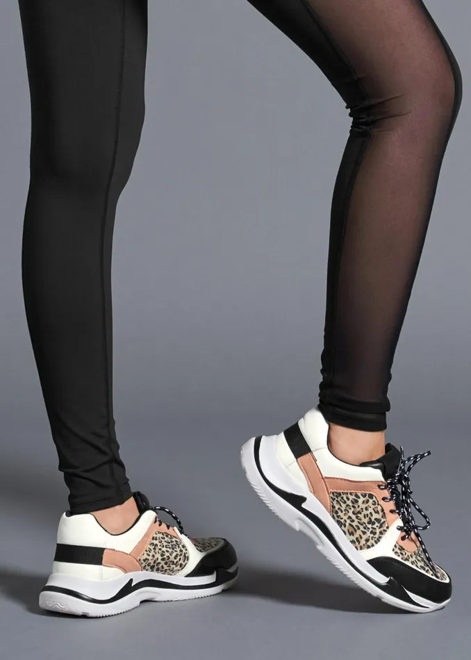 ANIMAL PRINT SNEAKERS Camel Multi Women VENUS Casual