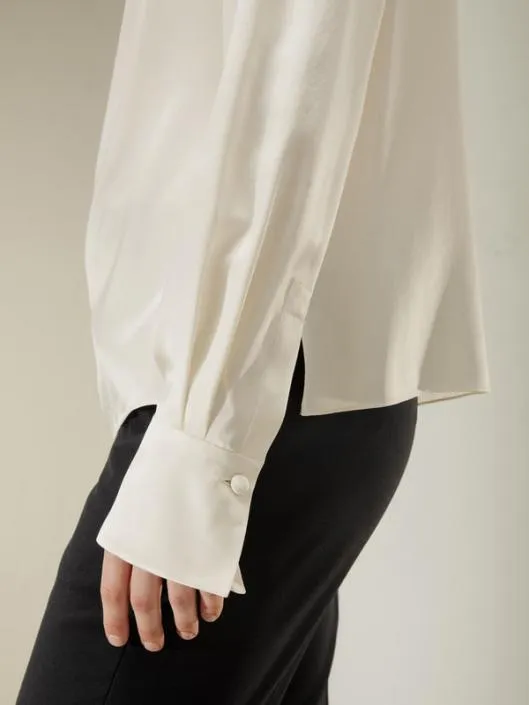 Asymmetrical Silk Blouse With Puff Sleeves Women Blouses Lilysilk Shirts