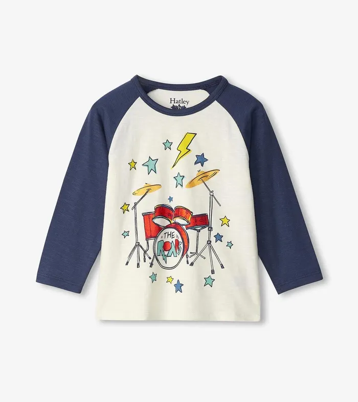 Baby and Toddler Boys Drum Kit Long Sleeve TShirt Hatley