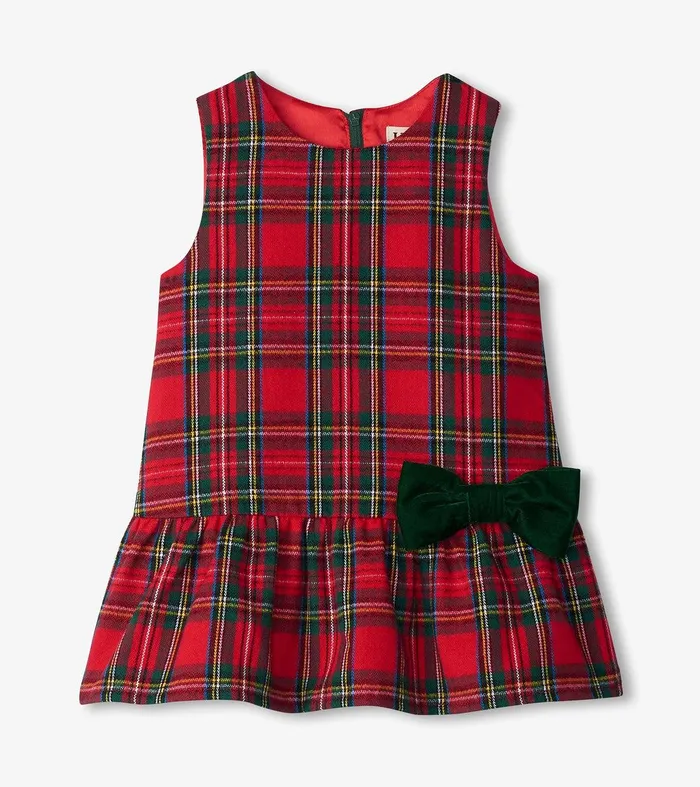 Baby and Toddler Red Plaid Pinafore Dress Hatley