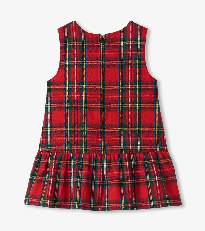 Baby and Toddler Red Plaid Pinafore Dress Hatley