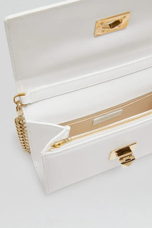 Bags Women Scanlan Theodore TRIANGLE CHAIN BAG White Bags Women Scanlan Theodore TRIANGLE CHAIN BAG White