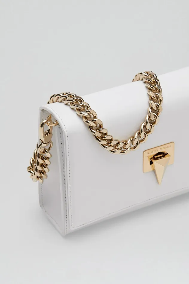 Bags Women Scanlan Theodore TRIANGLE CHAIN BAG White Bags Women Scanlan Theodore TRIANGLE CHAIN BAG White