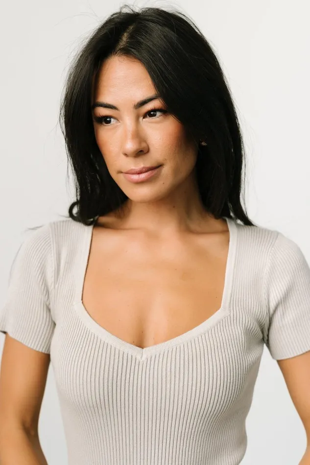 Baltic Born Blouses Shirts Women Nico Ribbed Top Gray Baltic Born Blouses Shirts Women Nico Ribbed Top Gray