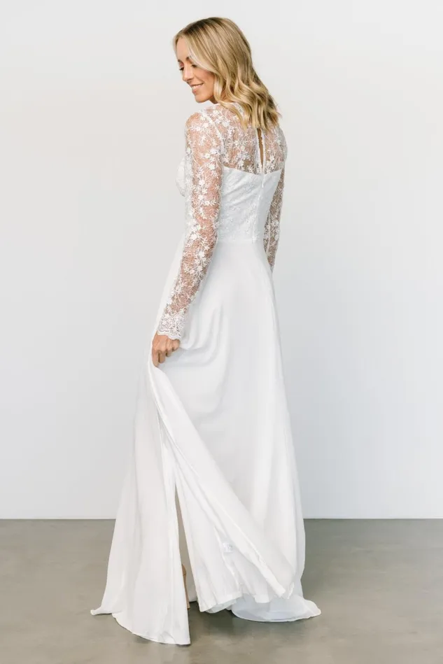 Baltic Born Bridal Women Adalaide Long Sleeve Maxi Dress Off White Baltic Born Bridal Women Adalaide Long Sleeve Maxi Dress Off White