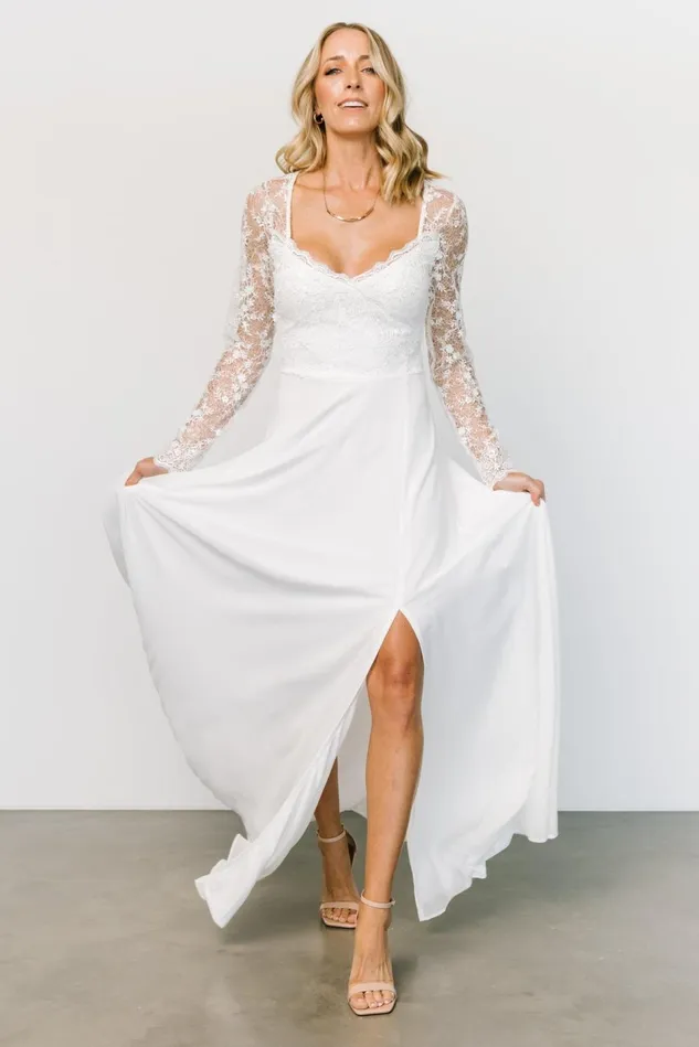 Baltic Born Bridal Women Adalaide Long Sleeve Maxi Dress Off White Baltic Born Bridal Women Adalaide Long Sleeve Maxi Dress Off White
