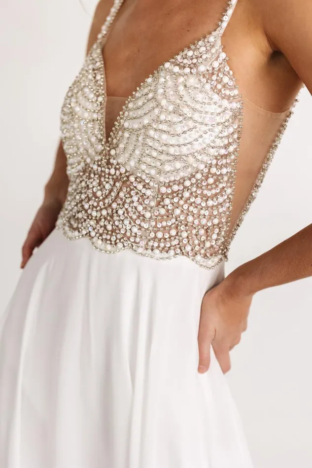 Baltic Born Bridal Women Honor Beaded Bridal Gown Off White Baltic Born Bridal Women Honor Beaded Bridal Gown Off White