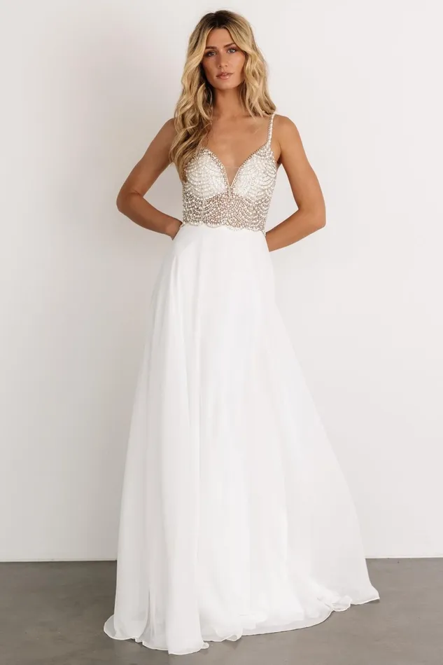 Baltic Born Bridal Women Honor Beaded Bridal Gown Off White Baltic Born Bridal Women Honor Beaded Bridal Gown Off White
