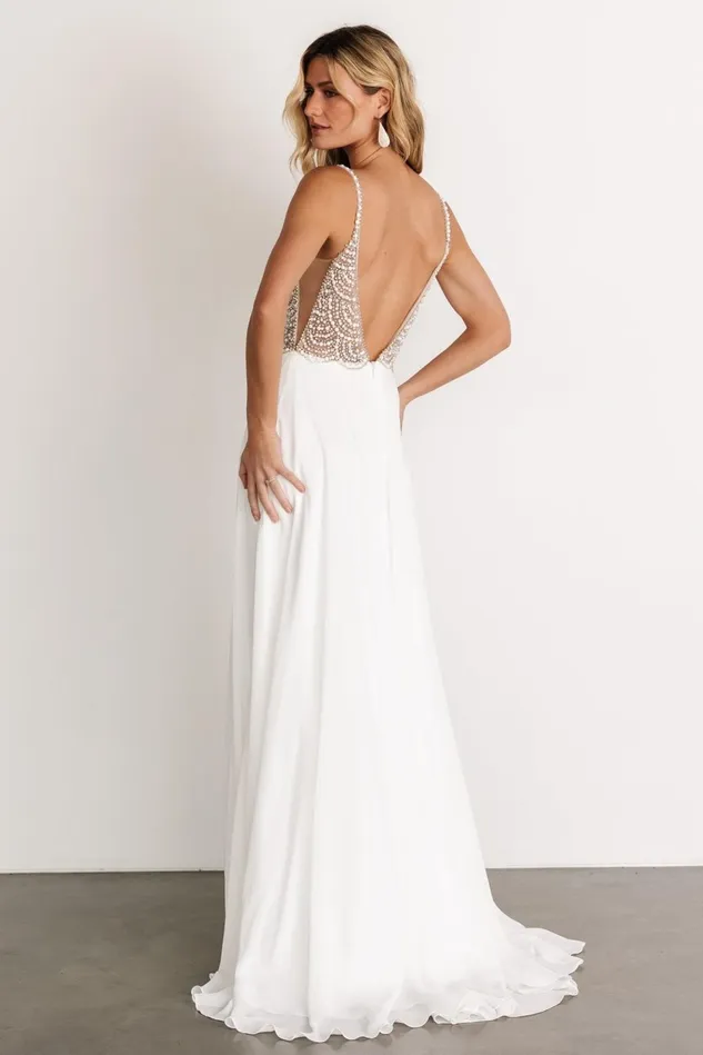 Baltic Born Bridal Women Honor Beaded Bridal Gown Off White Baltic Born Bridal Women Honor Beaded Bridal Gown Off White