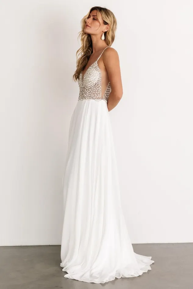Baltic Born Bridal Women Honor Beaded Bridal Gown Off White Baltic Born Bridal Women Honor Beaded Bridal Gown Off White