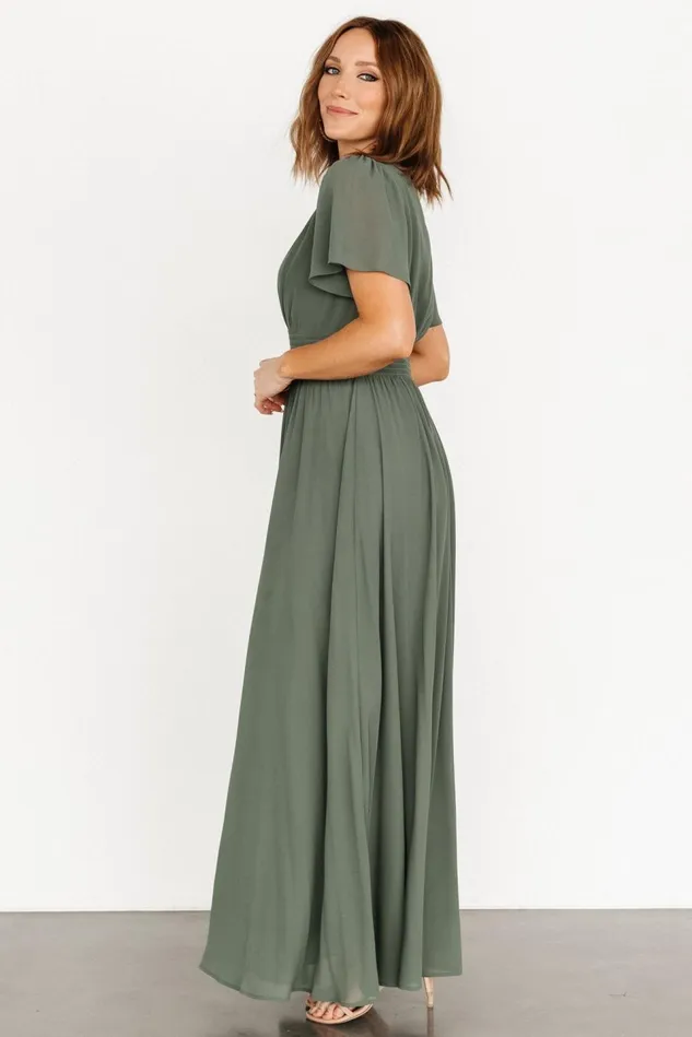 Baltic Born Bump Friendly Women Birdie Maxi Dress Dark Sage Baltic Born Bump Friendly Women Birdie Maxi Dress Dark Sage