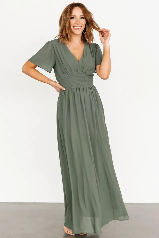 Baltic Born Bump Friendly Women Birdie Maxi Dress Dark Sage Baltic Born Bump Friendly Women Birdie Maxi Dress Dark Sage