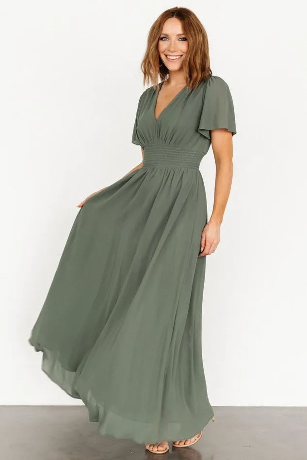 Baltic Born Bump Friendly Women Birdie Maxi Dress Dark Sage Baltic Born Bump Friendly Women Birdie Maxi Dress Dark Sage