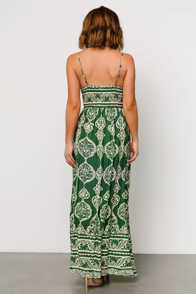 Baltic Born Bump Friendly Women Davinah V Neck Maxi Dress Green Print Baltic Born Bump Friendly Women Davinah V Neck Maxi Dress Green Print