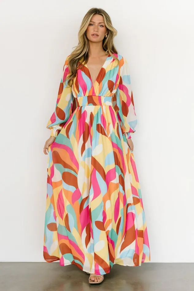 Baltic Born Bump Friendly Women Lawson Maxi Dress Multi Print