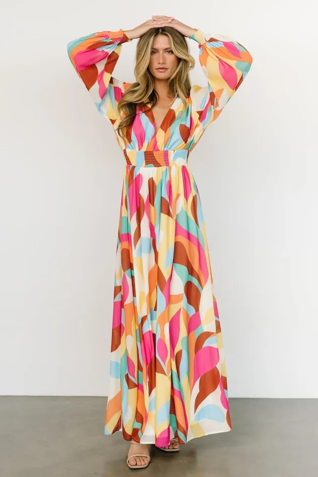 Baltic Born Bump Friendly Women Lawson Maxi Dress Multi Print Baltic Born Bump Friendly Women Lawson Maxi Dress Multi Print