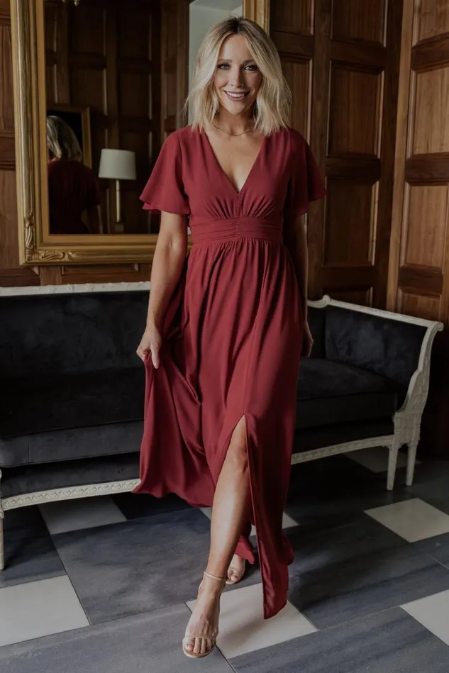 Baltic Born Bump Friendly Women Ramona Maxi Dress Terracotta