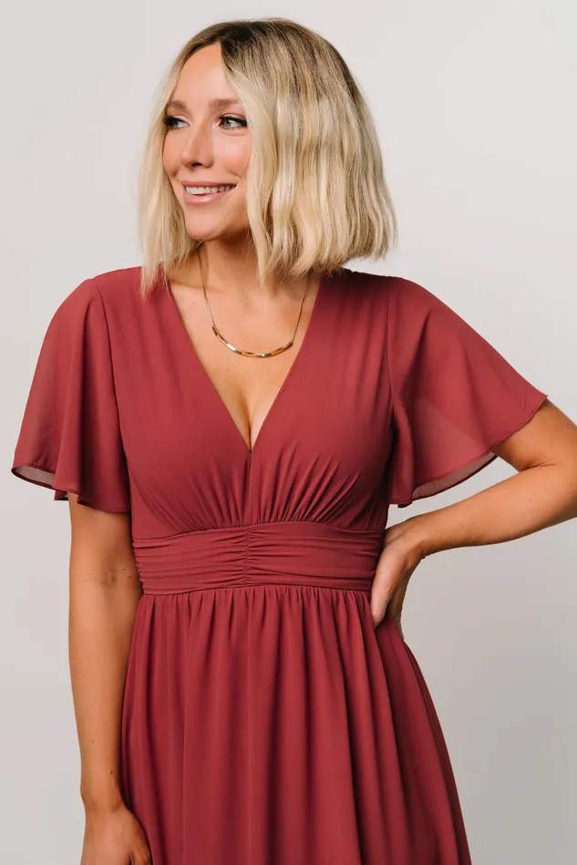 Baltic Born Bump Friendly Women Ramona Maxi Dress Terracotta