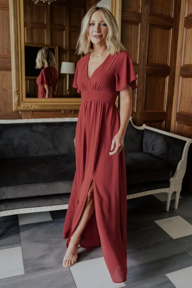 Baltic Born Bump Friendly Women Ramona Maxi Dress Terracotta