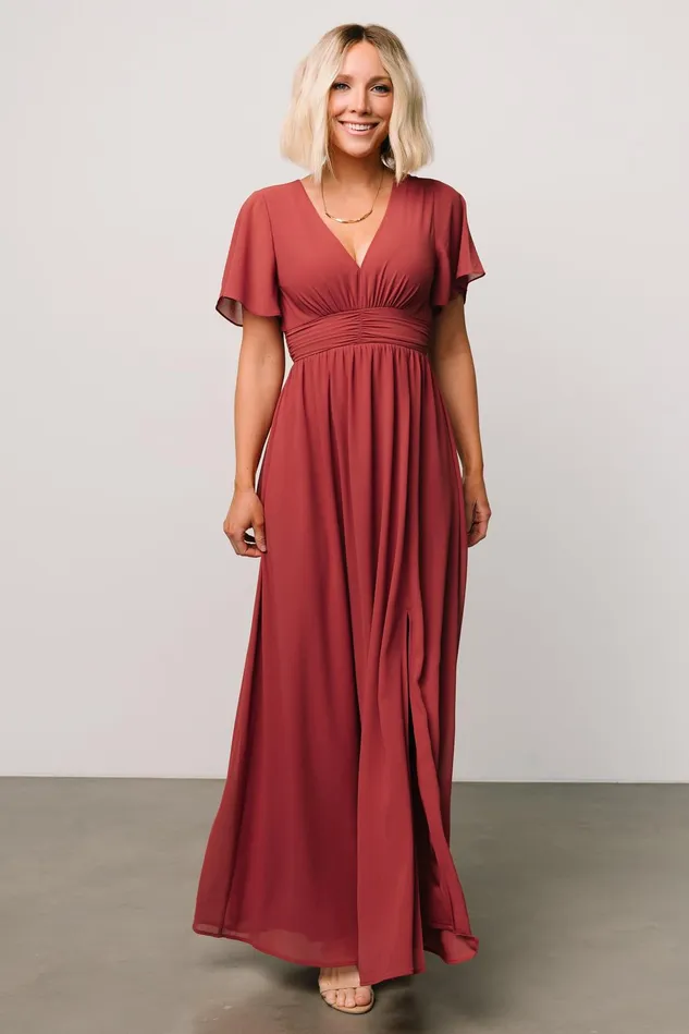 Baltic Born Bump Friendly Women Ramona Maxi Dress Terracotta