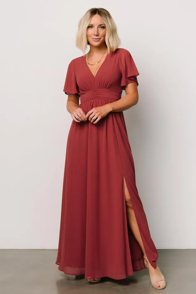 Baltic Born Bump Friendly Women Ramona Maxi Dress Terracotta