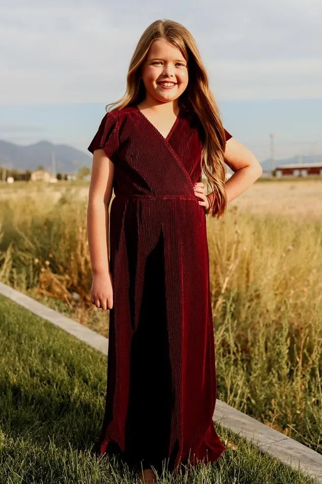Baltic Born Flower Girl Women Youth Athena Pleated Maxi Dress Mulberry