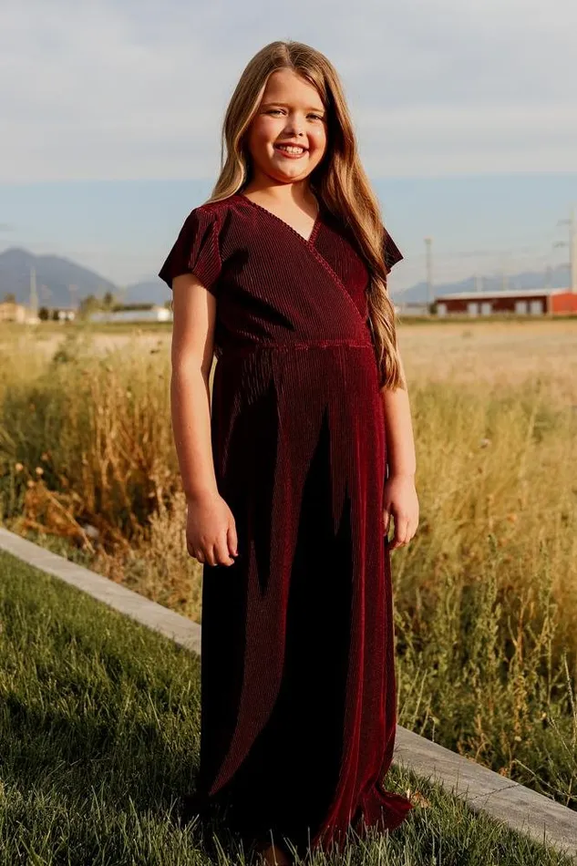 Baltic Born Flower Girl Women Youth Athena Pleated Maxi Dress Mulberry Baltic Born Flower Girl Women Youth Athena Pleated Maxi Dress Mulberry