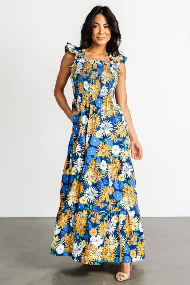 Baltic Born Maxi Dresses Women Adela Maxi Dress Blue Multi Floral