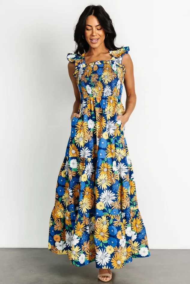 Baltic Born Maxi Dresses Women Adela Maxi Dress Blue Multi Floral Baltic Born Maxi Dresses Women Adela Maxi Dress Blue Multi Floral