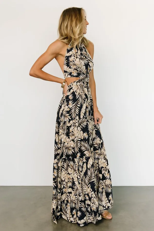Baltic Born Maxi Dresses Women Brett Halter Maxi Dress Navy Print Baltic Born Maxi Dresses Women Brett Halter Maxi Dress Navy Print