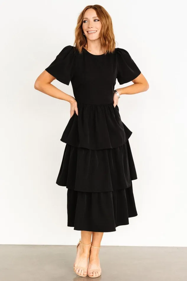 Baltic Born Maxi Dresses Women Cadenza Tiered Maxi Dress Black