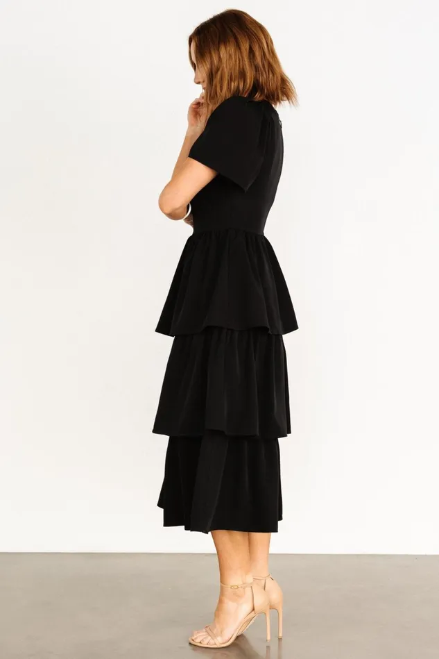Baltic Born Maxi Dresses Women Cadenza Tiered Maxi Dress Black Baltic Born Maxi Dresses Women Cadenza Tiered Maxi Dress Black
