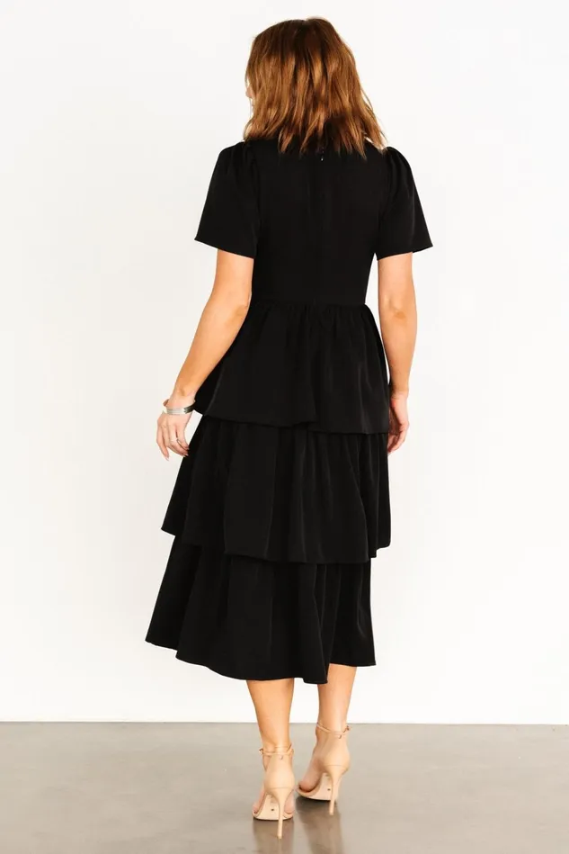 Baltic Born Maxi Dresses Women Cadenza Tiered Maxi Dress Black Baltic Born Maxi Dresses Women Cadenza Tiered Maxi Dress Black