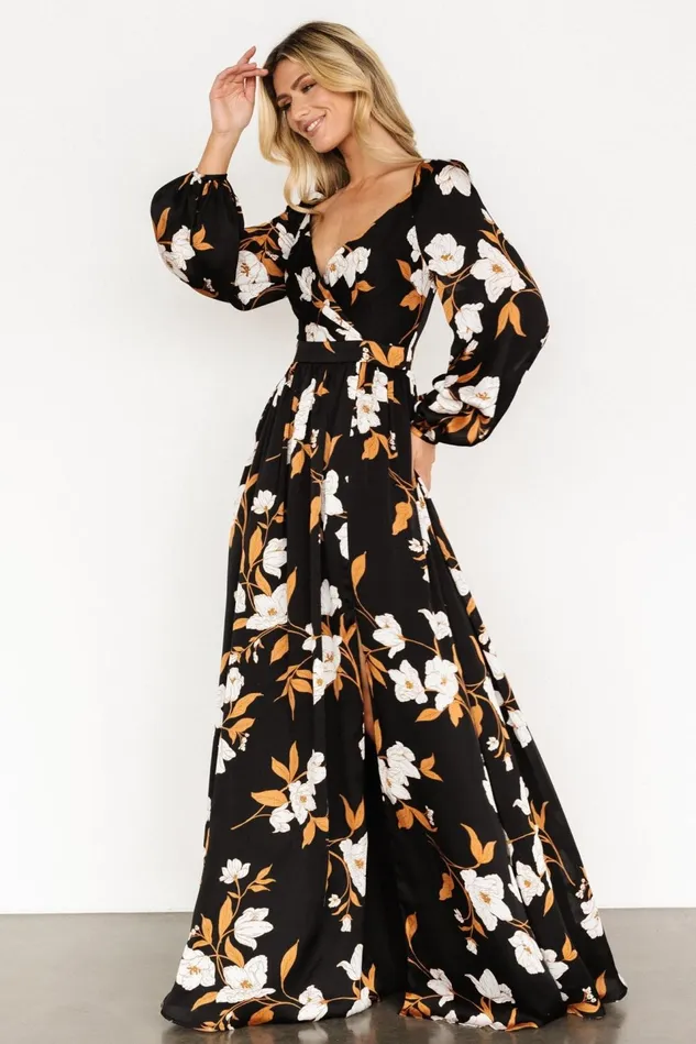 Baltic Born Maxi Dresses Women Tristan Maxi Dress Black Floral