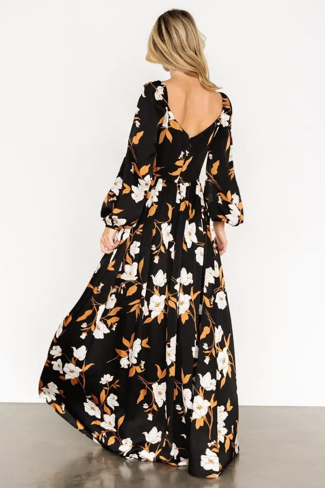 Baltic Born Maxi Dresses Women Tristan Maxi Dress Black Floral Baltic Born Maxi Dresses Women Tristan Maxi Dress Black Floral