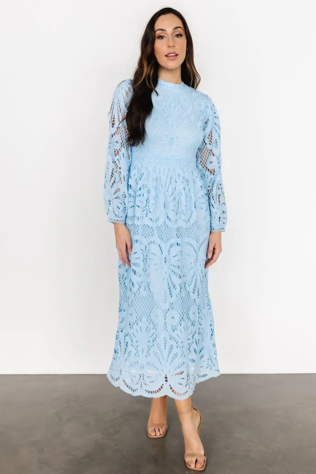 Baltic Born Midi Dresses Women Eldora Lace Midi Dress Light Blue