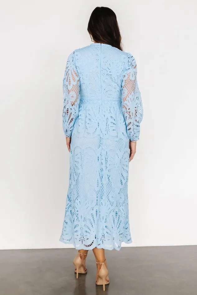 Baltic Born Midi Dresses Women Eldora Lace Midi Dress Light Blue Baltic Born Midi Dresses Women Eldora Lace Midi Dress Light Blue