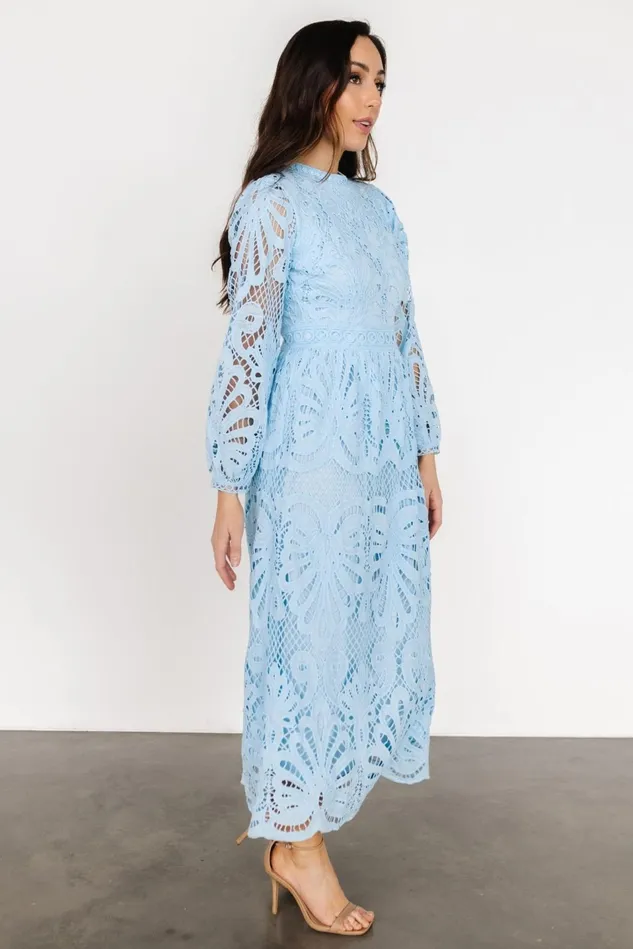 Baltic Born Midi Dresses Women Eldora Lace Midi Dress Light Blue Baltic Born Midi Dresses Women Eldora Lace Midi Dress Light Blue