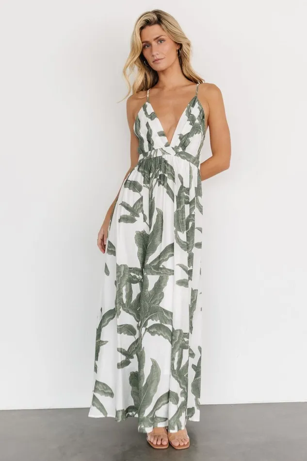 Baltic Born Midi Dresses Women Miramar Maxi Dress Green Print Baltic Born Midi Dresses Women Miramar Maxi Dress Green Print