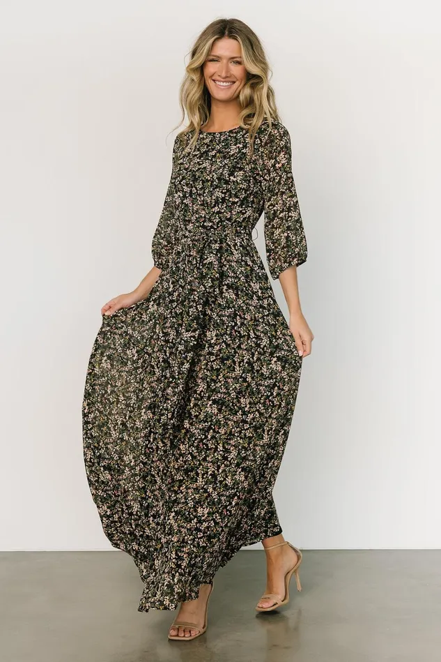 Baltic Born Mother Of The Bride Women Rebecca Maxi Dress Black Floral Baltic Born Mother Of The Bride Women Rebecca Maxi Dress Black Floral