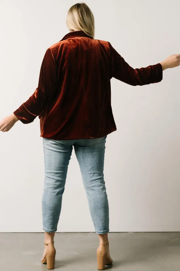Baltic Born Outerwear Women Brinton Velvet Blazer Cinnamon Baltic Born Outerwear Women Brinton Velvet Blazer Cinnamon