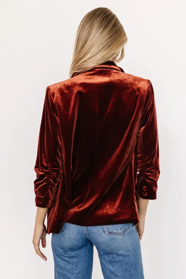 Baltic Born Outerwear Women Brinton Velvet Blazer Cinnamon Baltic Born Outerwear Women Brinton Velvet Blazer Cinnamon