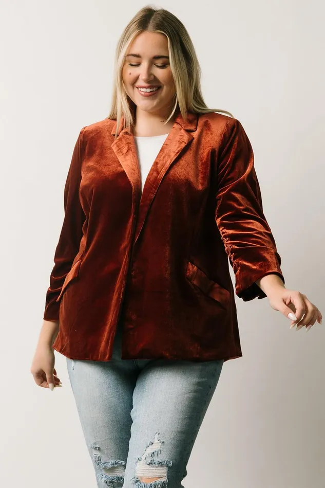 Baltic Born Outerwear Women Brinton Velvet Blazer Cinnamon Baltic Born Outerwear Women Brinton Velvet Blazer Cinnamon
