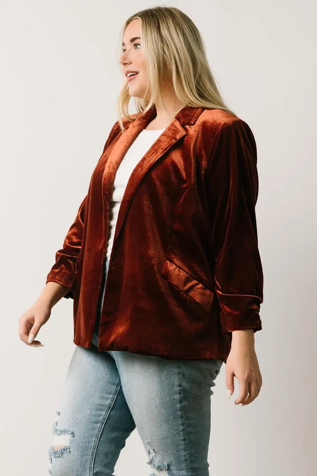 Baltic Born Outerwear Women Brinton Velvet Blazer Cinnamon Baltic Born Outerwear Women Brinton Velvet Blazer Cinnamon