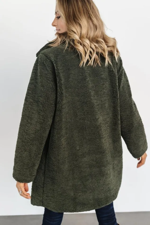 Baltic Born Outerwear Women Damien Sherpa Coat Dark Green Baltic Born Outerwear Women Damien Sherpa Coat Dark Green