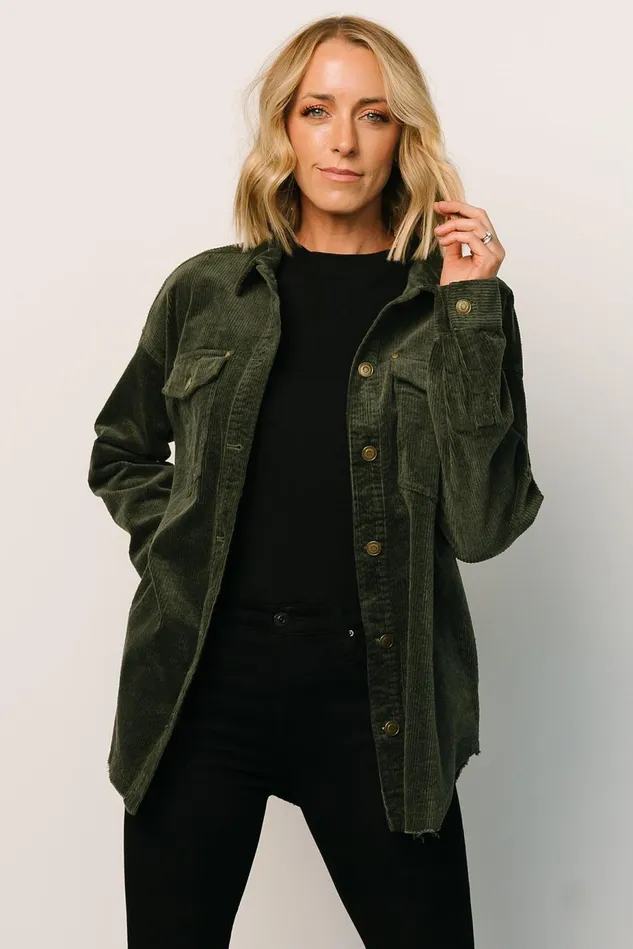Baltic Born Outerwear Women Greeley Corduroy Jacket Deep Green Baltic Born Outerwear Women Greeley Corduroy Jacket Deep Green