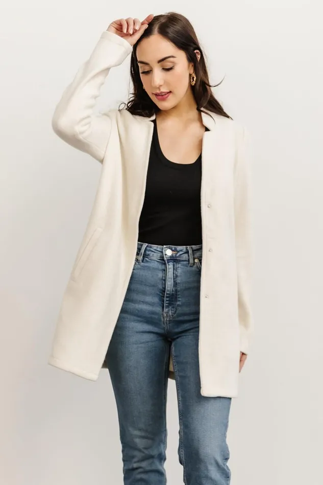 Baltic Born Outerwear Women Knoll Notch Jacket Ivory